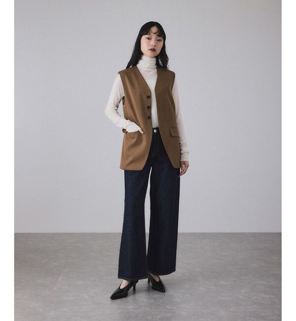 ADAM ET ROPE'「NIKKE GABARDINE GILET」|ベスト・ジレ|