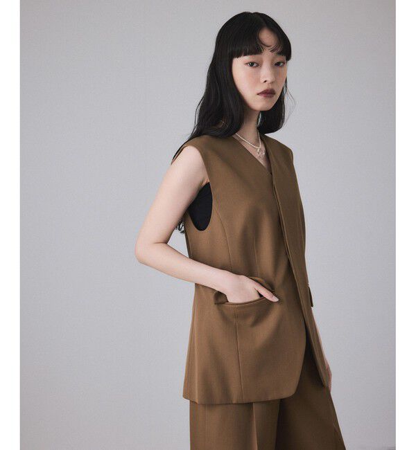 ADAM ET ROPE'「NIKKE GABARDINE GILET」|ベスト・ジレ|