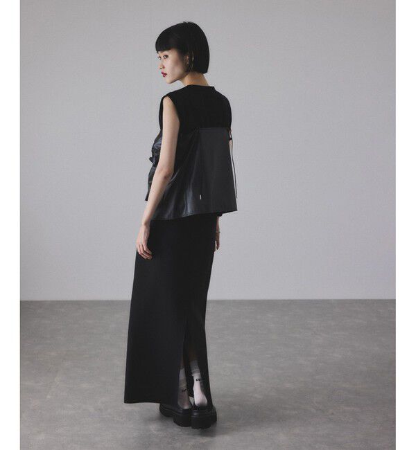 ADAM ET ROPE'「【サステナブル】ノットディテールノースリトップス」|Tシャツ・カットソー|