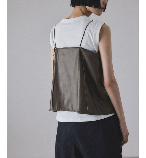 ADAM ET ROPE'「【サステナブル】ノットディテールノースリトップス」|Tシャツ・カットソー|