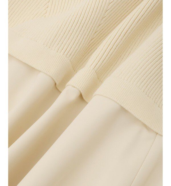 ADAM ET ROPE'「【サステナブル】ペプラムコンビニットワンピース/オケージョン対応」|ワンピース|