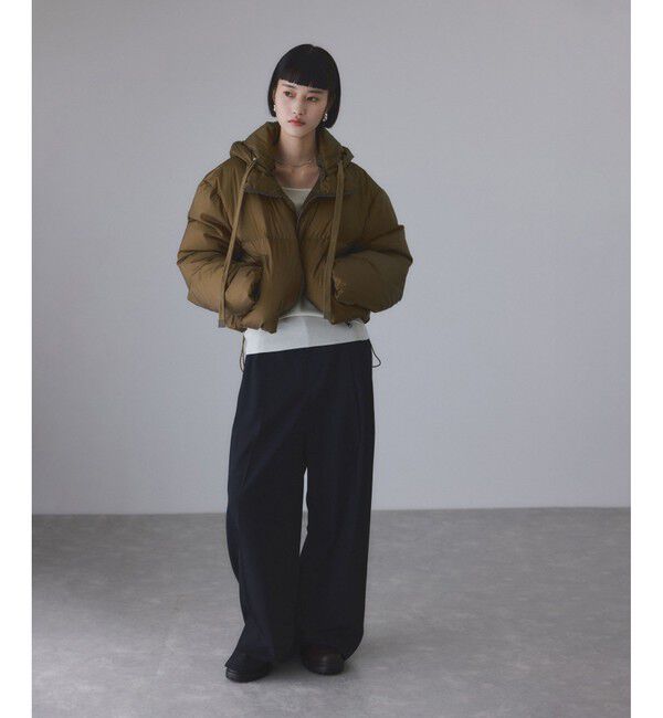 ADAM ET ROPE'「【サステナブル】2WAYフーディショートダウン/撥水」|ダウン|