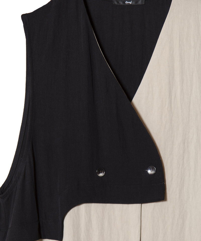  「アシンメトリーロングジレ」|ベスト・ジレ|