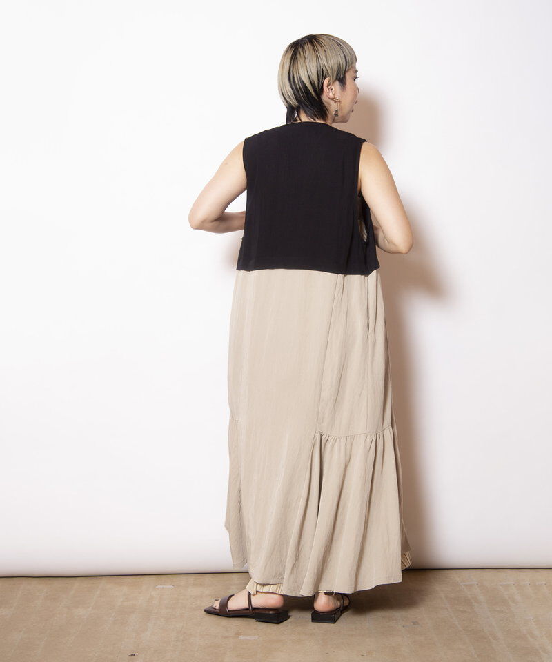  「アシンメトリーロングジレ」|ベスト・ジレ|