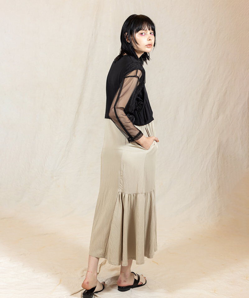  「アシンメトリーロングジレ」|ベスト・ジレ|