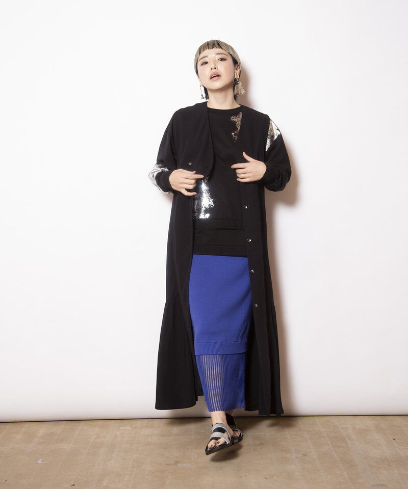  「アシンメトリーロングジレ」|ベスト・ジレ|