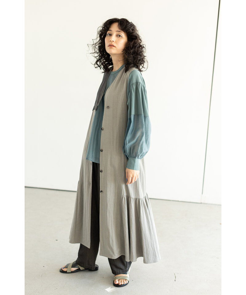  「アシンメトリーロングジレ」|ベスト・ジレ|