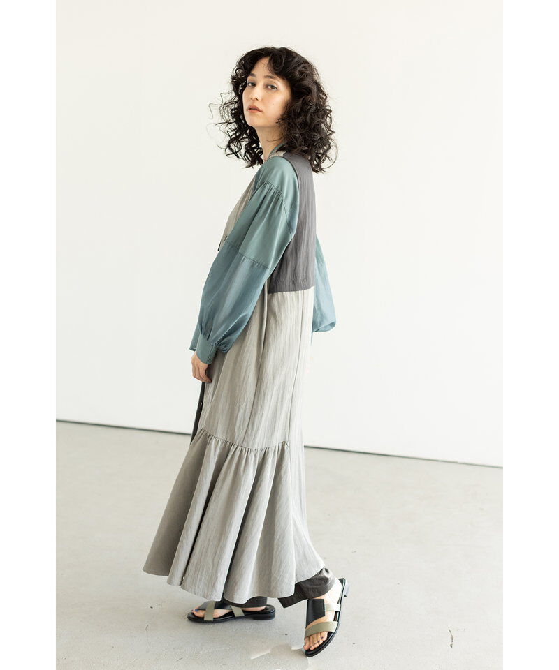  「アシンメトリーロングジレ」|ベスト・ジレ|