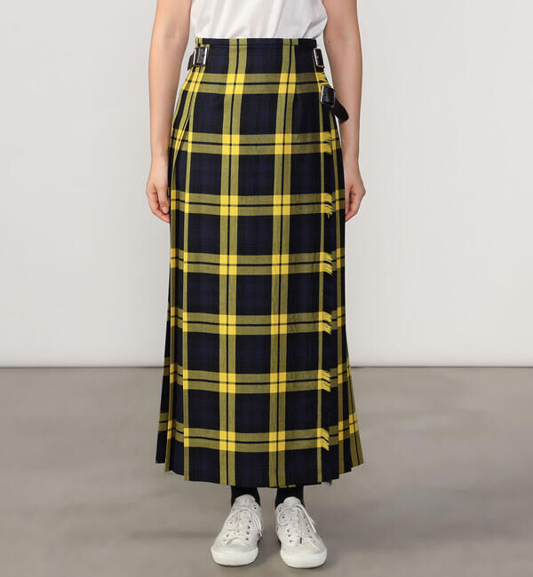 ONEIL OF DUBLIN「O'NEIL OF DUBLIN | ウーステッドウール ロングキルトスカート WOMEN」|スカート|