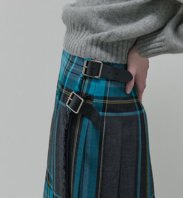 ONEIL OF DUBLIN「O'NEIL OF DUBLIN | ウーステッドウール ロングキルトスカート WOMEN」|スカート|