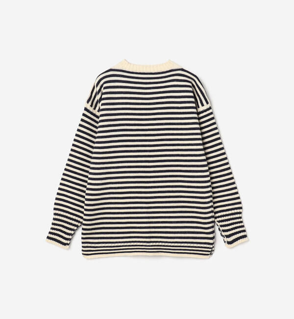  「Le Tricoteur | トラディショナル ウールガンジーセーター UNISEX」|ニット・セーター|NAVY系1