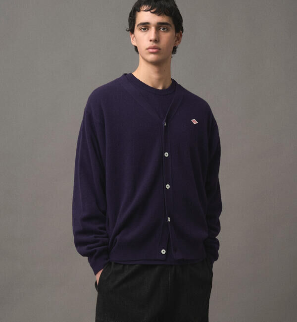 DANTON「DANTON | ラムウール Vネックニットカーディガン MEN」|ニット・セーター|