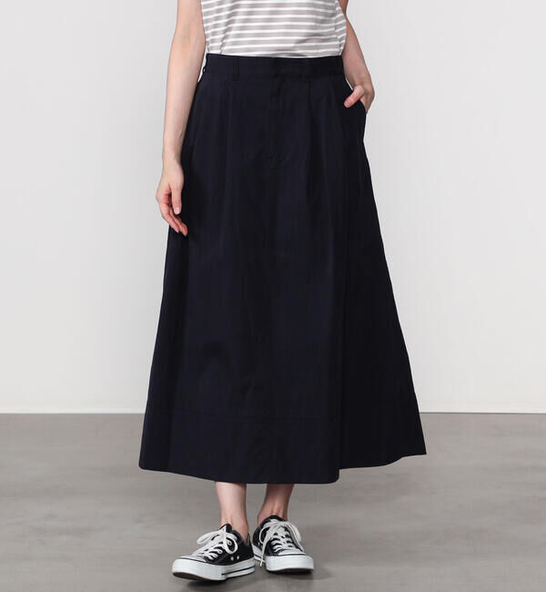 DANTON「DANTON | 2タックスカート WOMEN」|スカート|NAVY