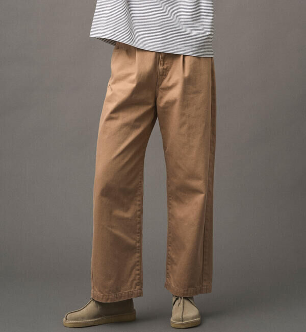 DANTON「DANTON | コットンカツラギ タックパンツ WOMEN」|チノ|