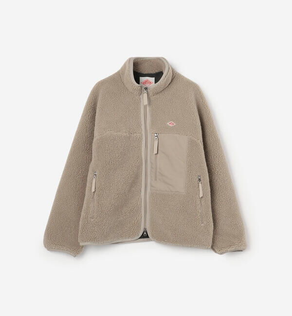 DANTON「DANTON | ライトボア スタンドカラージャケット WOMEN」|ブルゾン・スタジャン|