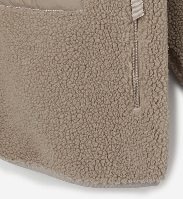 DANTON「DANTON | ライトボア スタンドカラージャケット WOMEN」|ブルゾン・スタジャン|