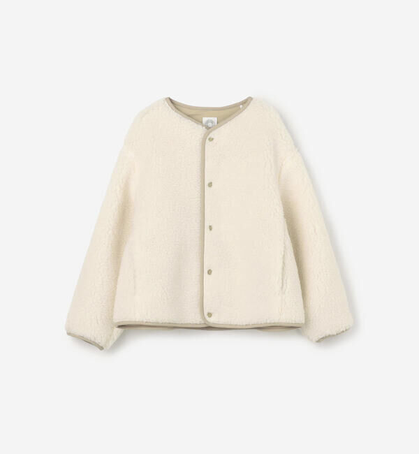 ORCIVAL「ORCIVAL | ボアフリース ノーカラーブルゾン WOMEN」|テーラードジャケット|OFFWHITE