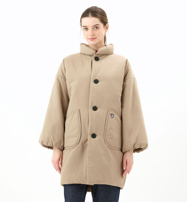 ORCIVAL「ORCIVAL | スタンドカラー中綿ロングブルゾン WOMEN」|ダウン|BEIGE
