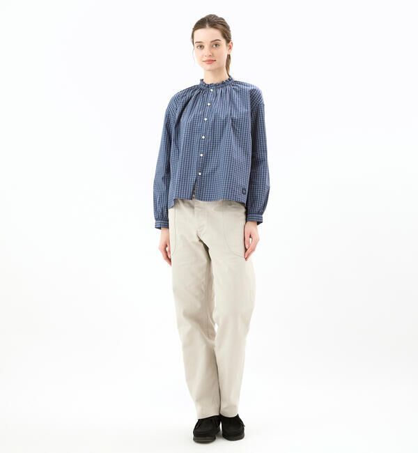 ORCIVAL「ORCIVAL | コットンワッシャー ギャザーブラウス WOMEN」|シャツ・ブラウス|