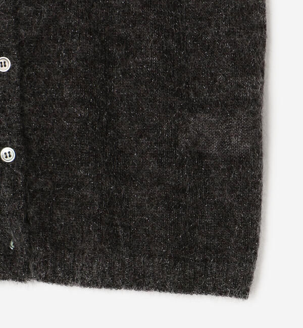 LE GLAZIK「LE GLAZIK | モヘアグリッター クルーネックカーディガン WOMEN」|ニット・セーター|