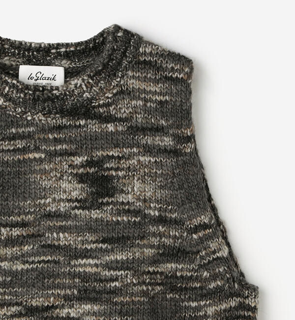 LE GLAZIK「LE GLAZIK | ミックスカラーヤーン ニットベスト WOMEN」|ベスト・ジレ|
