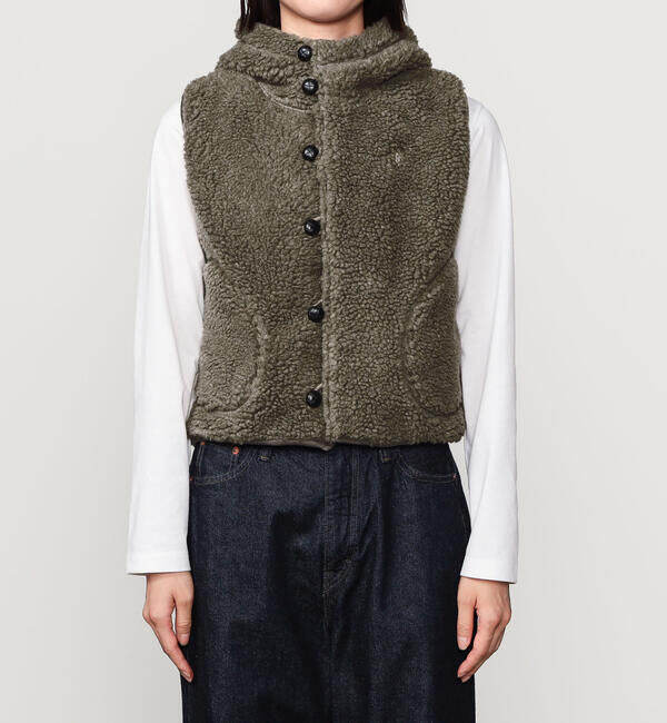 GYMPHLEX「Gymphlex | ボア フードショートベスト WOMEN」|その他|