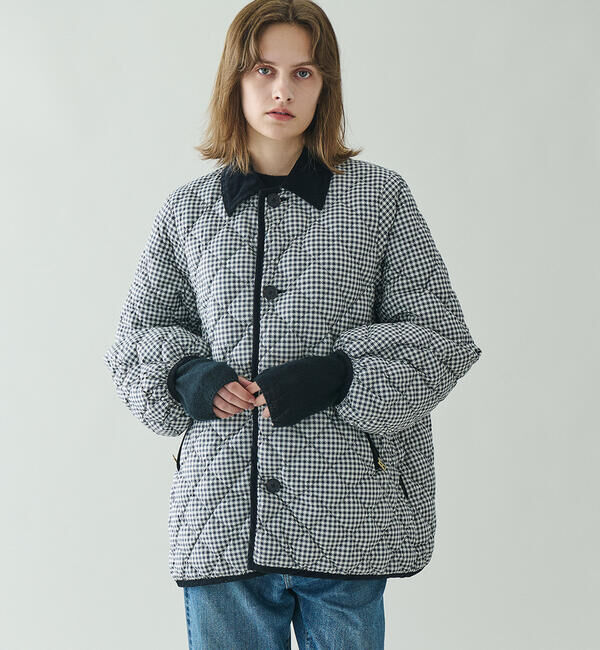 GYMPHLEX「Gymphlex | キルトダウンパフスリーブミドルコート WOMEN」|ダウン|BLACK系1