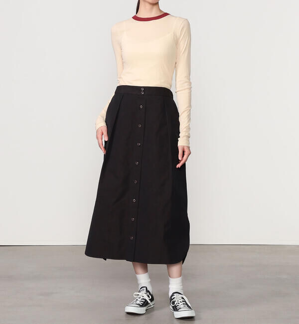  「HAVERSACK | シャンブレー ロングシャツスカート WOMEN」|スカート|