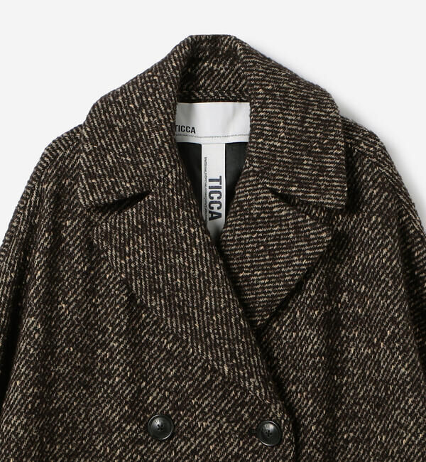  「TICCA |〈別注〉ツイード テントコート WOMEN」|ダッフルコート|