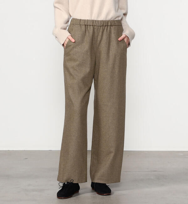 Morris & Sons「MORRIS & SONS | ガンクラブチェック ワイドイージーパンツ WOMEN」|チノ|