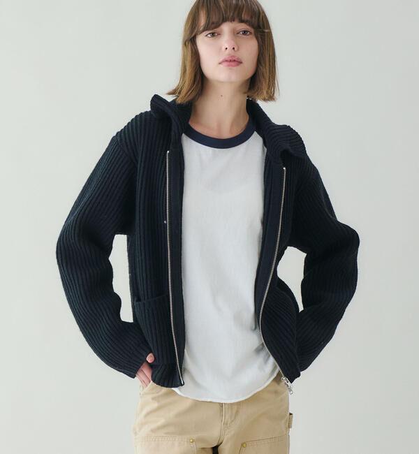  「RYE TENDER | 〈別注〉フルジップ ニットブルゾン WOMEN」|ニット・セーター|