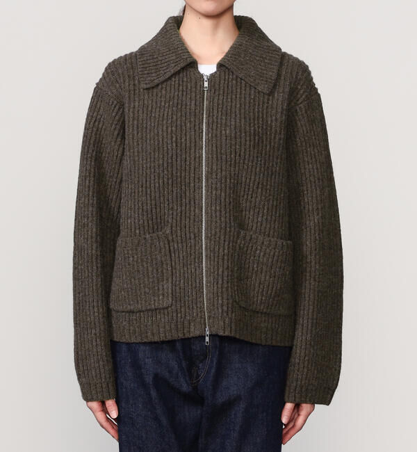  「RYE TENDER | 〈別注〉フルジップ ニットブルゾン WOMEN」|ニット・セーター|