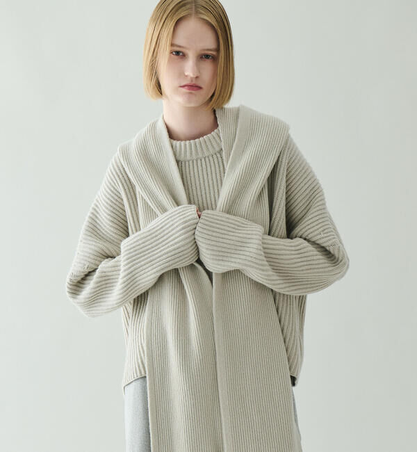  「roberto collina | ニット フードマフラー UNISEX」|ストール|