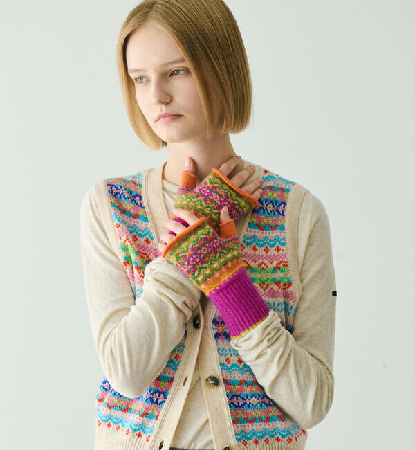  「ERIBE | ウール オープンミット」|手袋|