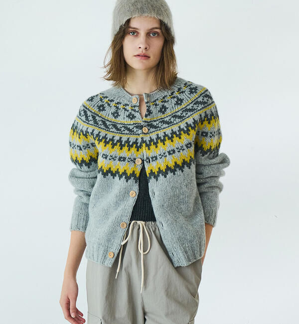 Morris & Sons「MORRIS & SONS | チャンキーノルディックカーディガン WOMEN」|ニット・セーター|
