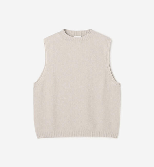 Morris & Sons「MORRIS & SONS | ジーロンラム クルーネックベスト WOMEN」|ベスト・ジレ|BEIGE