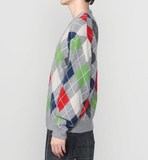  「078 CITE | アーガイル ニットプルオーバー MEN」|ニット・セーター|