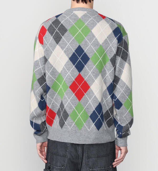  「078 CITE | アーガイル ニットプルオーバー MEN」|ニット・セーター|