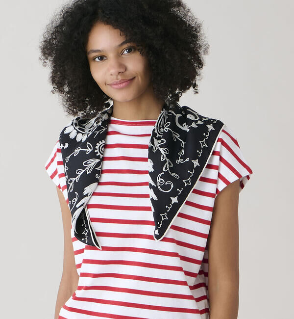  「manipuri | シルクスカーフ ボヘミアン 65&times;65 WOMEN」|バンダナ・スカーフ|BLACK