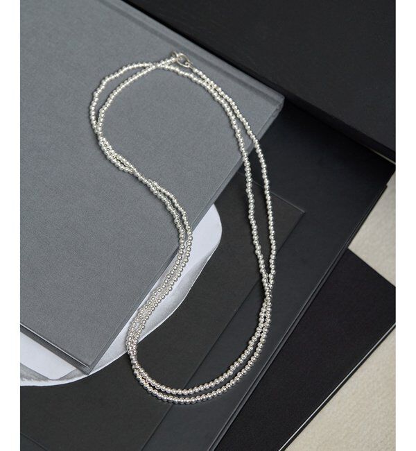 Hoaw.「【Hoaw.】シルバービース ロングネックレス」|リング|
