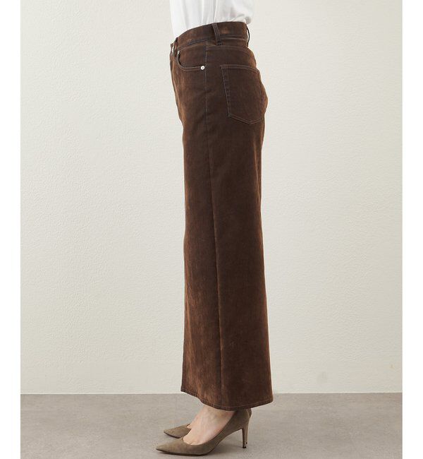  「デニムフロッキースリットスカート」|スカート|