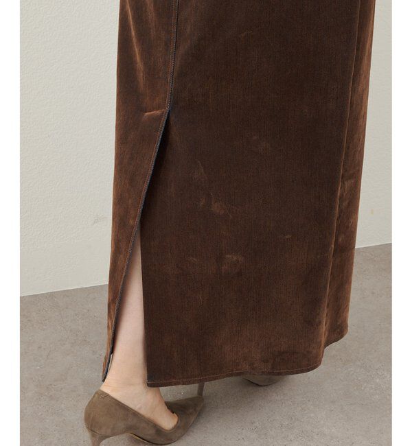  「デニムフロッキースリットスカート」|スカート|