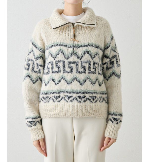  「【BSBEE】カウチンZIP ニット」|ニット・セーター|