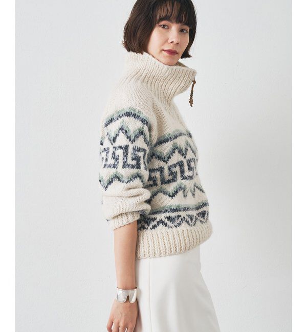  「【BSBEE】カウチンZIP ニット」|ニット・セーター|