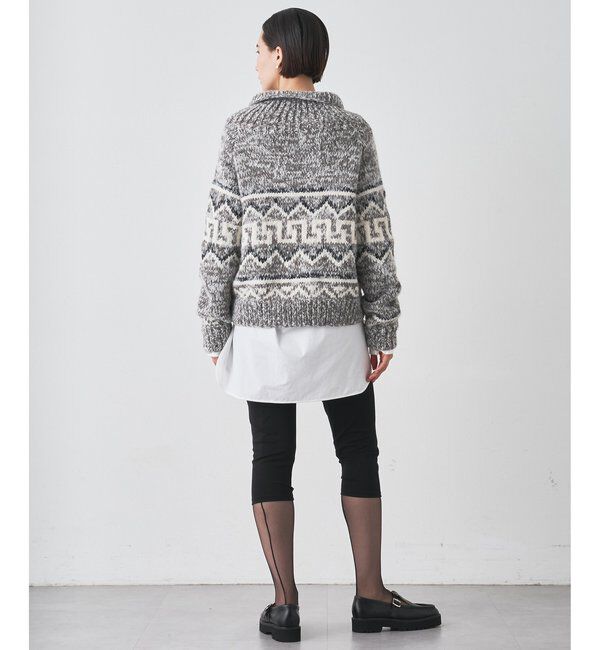  「【BSBEE】カウチンZIP ニット」|ニット・セーター|