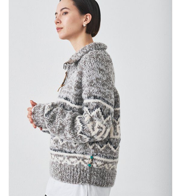  「【BSBEE】カウチンZIP ニット」|ニット・セーター|