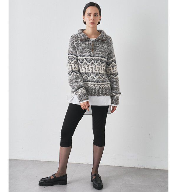  「【BSBEE】カウチンZIP ニット」|ニット・セーター|