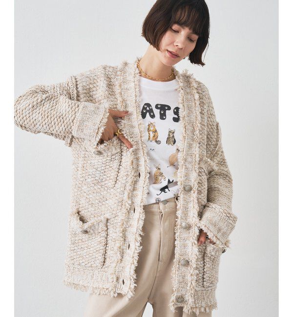  「ミックスヤーンニットツイードジャケット」|その他|