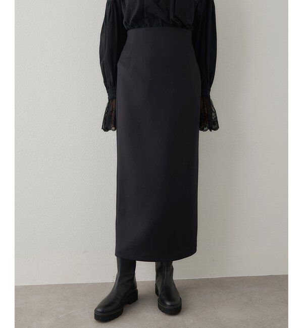  「ハイウエストジャージースカート」|スカート|ブラック