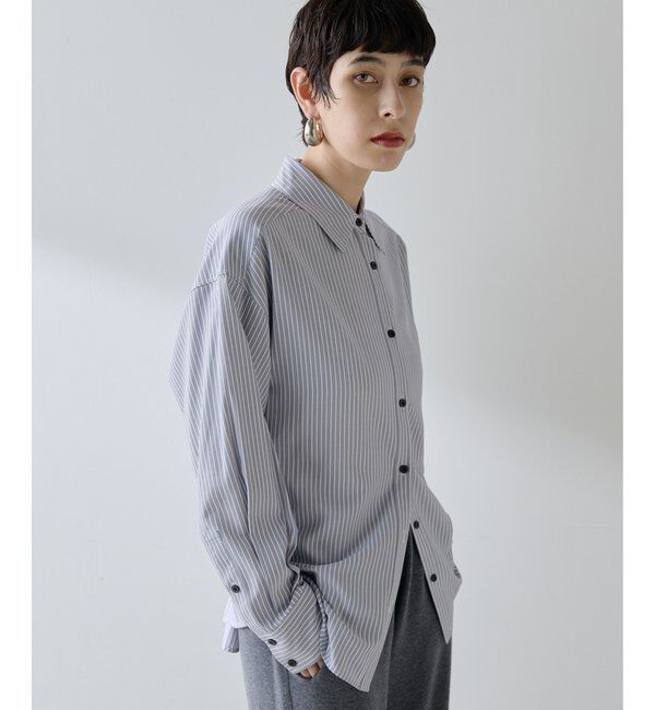THE PAUSE「【THE PAUSE】ストライプシェイプシャツ」|シャツ・ブラウス|